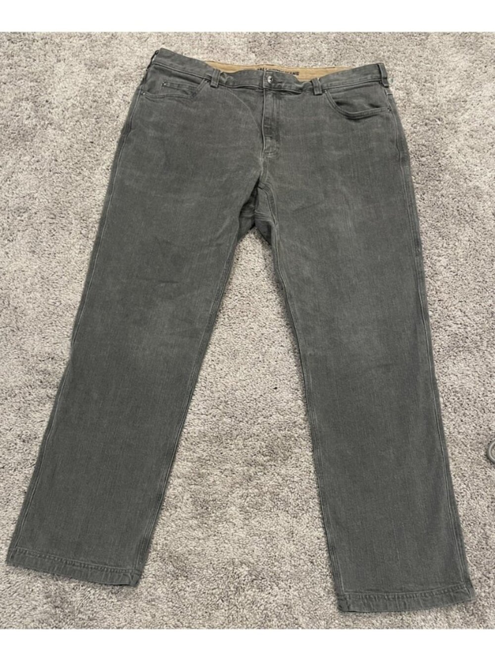 Duluth Men’s Ballroom Flex Khaki Pants Jeans gray 42x33 work pants casual